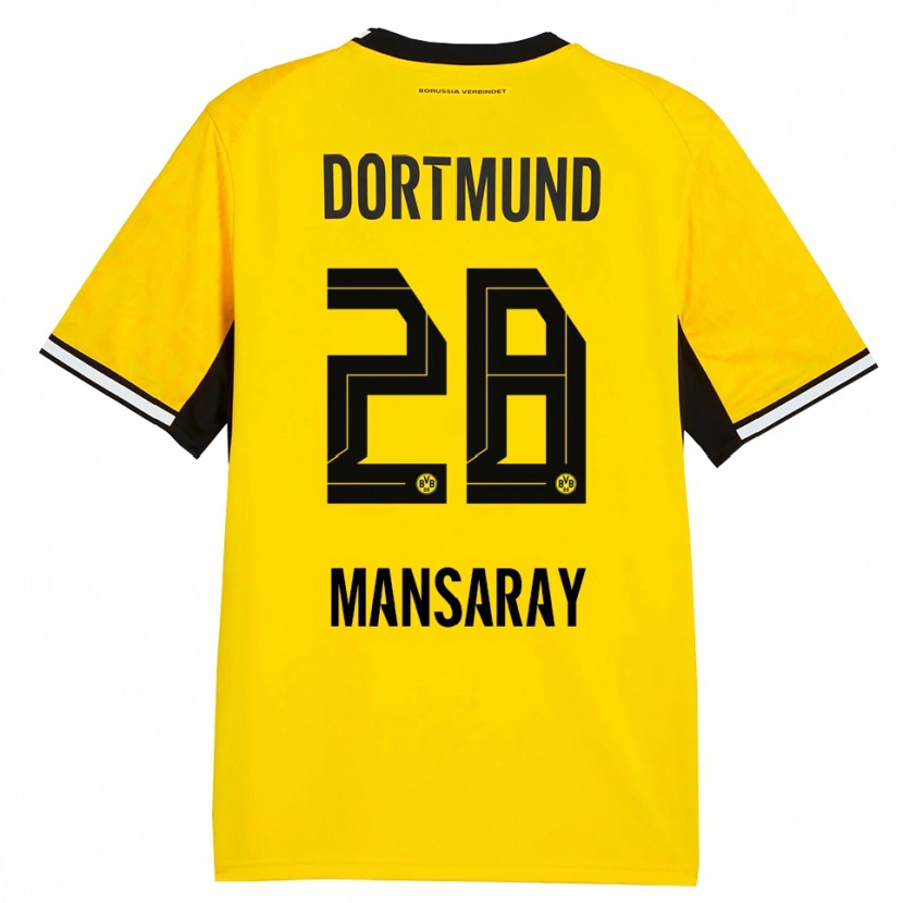 Danxen Kid Ismael Mansaray #28 Yellow Black White Home Jersey 2026/27 T-Shirt