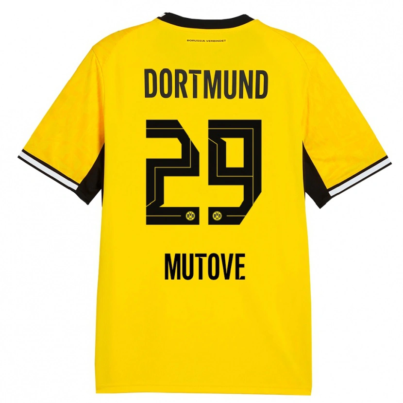 Danxen Kid Kevin Mutove #29 Yellow Black White Home Jersey 2026/27 T-Shirt