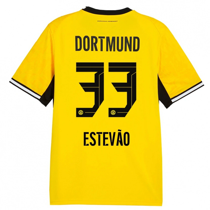 Danxen Kid Tiago Estevão #33 Yellow Black White Home Jersey 2026/27 T-Shirt