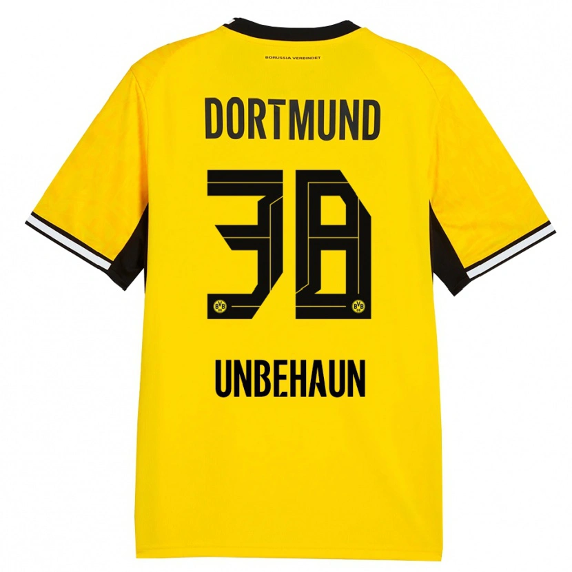 Danxen Kid Luca Unbehaun #38 Yellow Black White Home Jersey 2026/27 T-Shirt