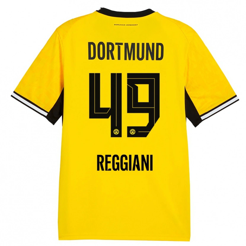 Danxen Kid Luca Reggiani #49 Yellow Black White Home Jersey 2026/27 T-Shirt