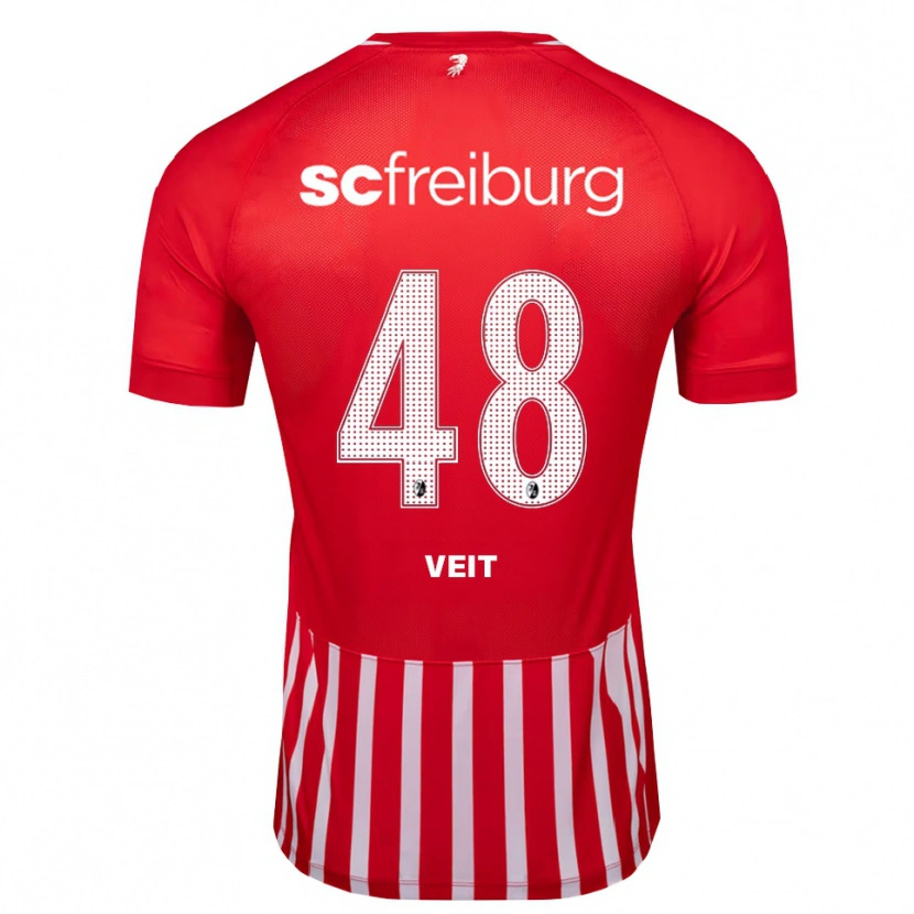 Danxen Kid Jannik Veit #48 Red White Black Home Jersey 2026/27 T-Shirt