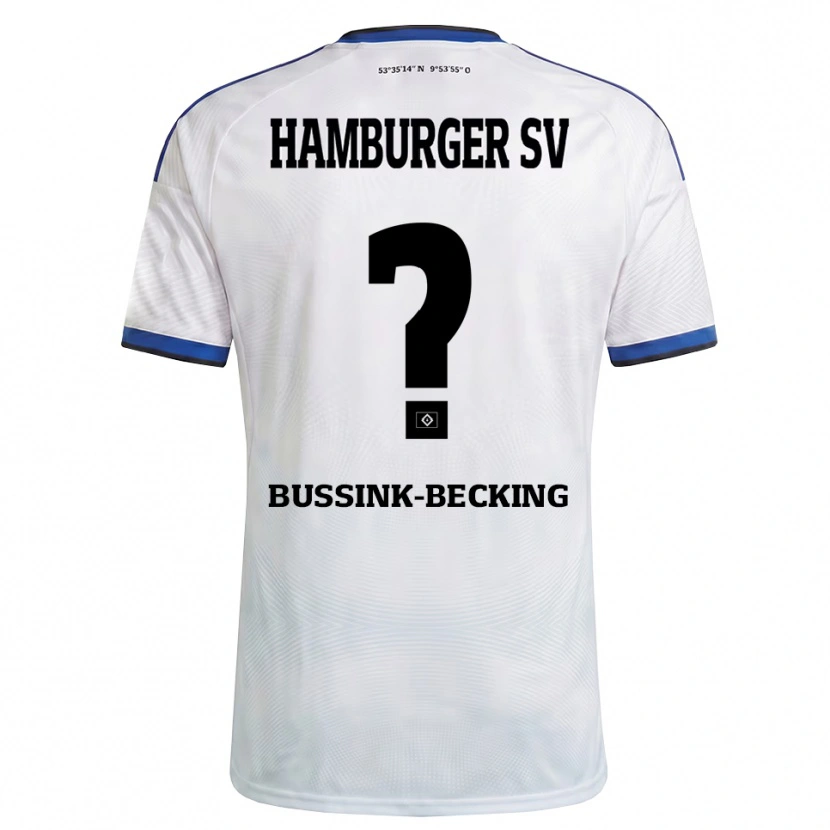 Danxen Kid Piet-Luis Bussink-Becking #0 White Black Blue Home Jersey 2026/27 T-Shirt