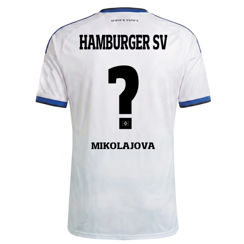 Danxen Kid Maria Mikolajova #0 White Black Blue Home Jersey 2026/27 T-Shirt