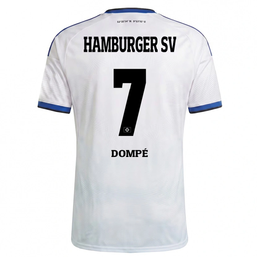 Danxen Kid Jean-Luc Dompé #7 White Black Blue Home Jersey 2026/27 T-Shirt