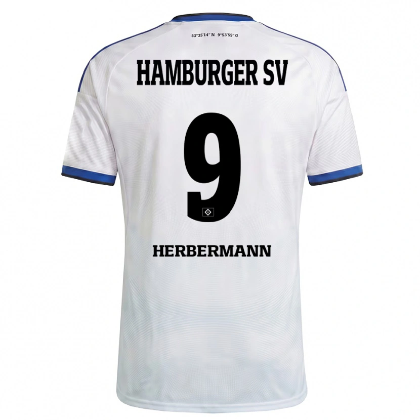 Danxen Kid Kevin Herbermann #9 White Black Blue Home Jersey 2026/27 T-Shirt
