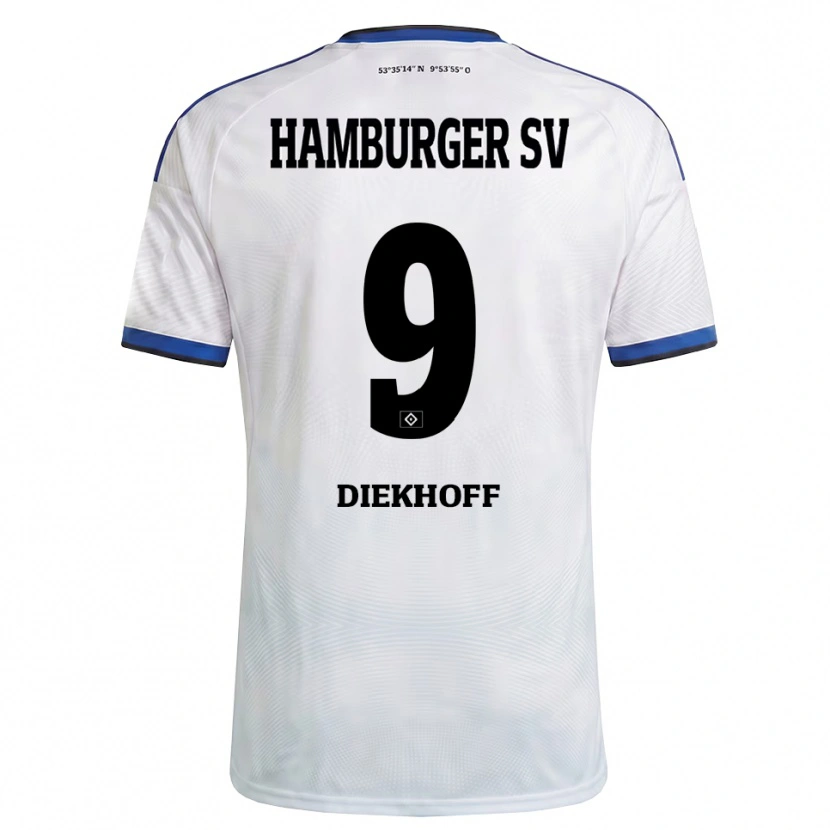 Danxen Kid Henrike Diekhoff #9 White Black Blue Home Jersey 2026/27 T-Shirt