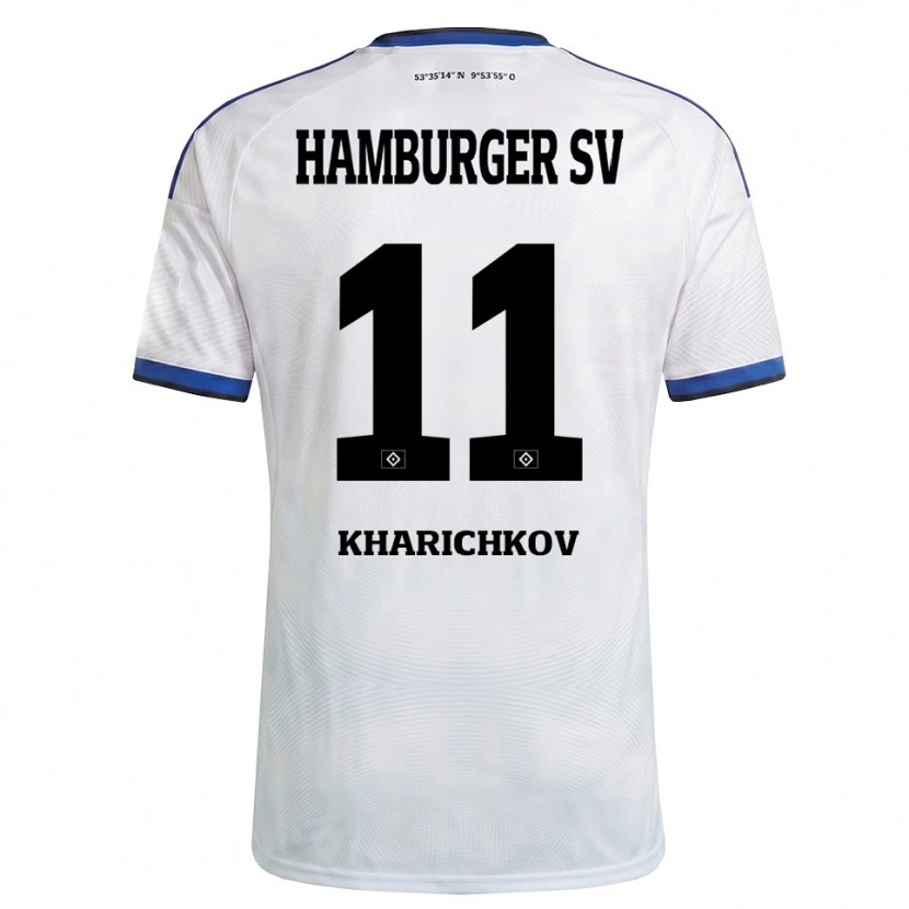 Danxen Kid Valentyn Kharichkov #11 White Black Blue Home Jersey 2026/27 T-Shirt