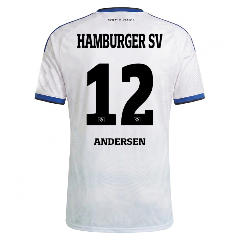 Danxen Kid Patrick Andersen #12 White Black Blue Home Jersey 2026/27 T-Shirt