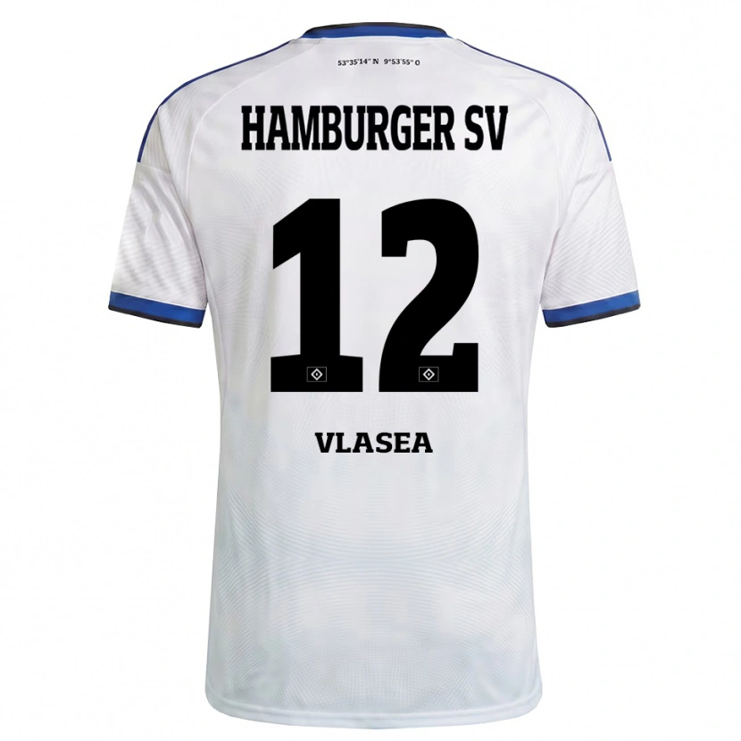 Danxen Kid Lucian-Octavian Vlasea #12 White Black Blue Home Jersey 2026/27 T-Shirt