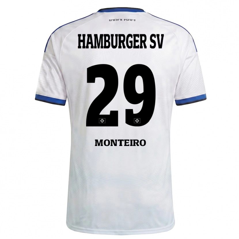 Danxen Kid Alfa Monteiro #29 White Black Blue Home Jersey 2026/27 T-Shirt
