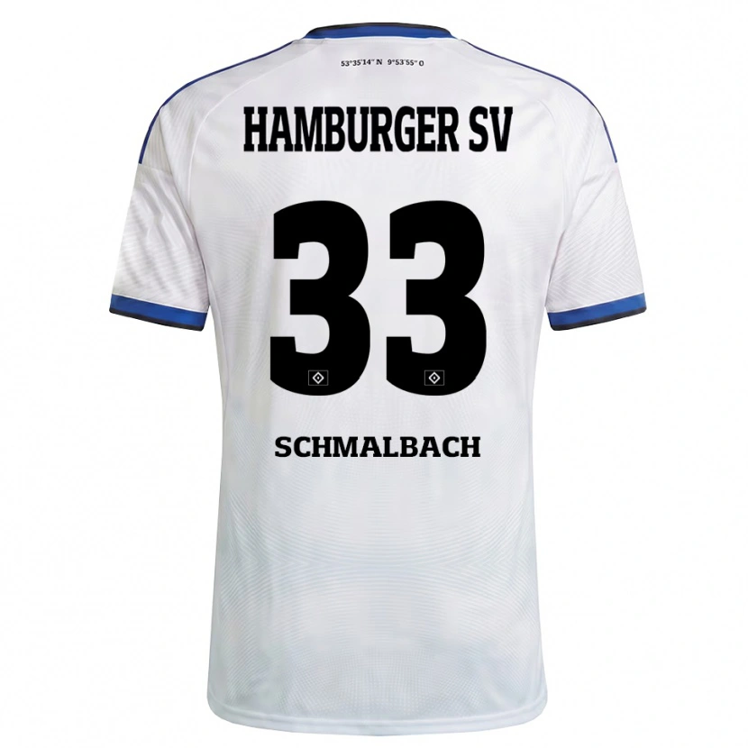 Danxen Kid Sebastian Schmalbach #33 White Black Blue Home Jersey 2026/27 T-Shirt