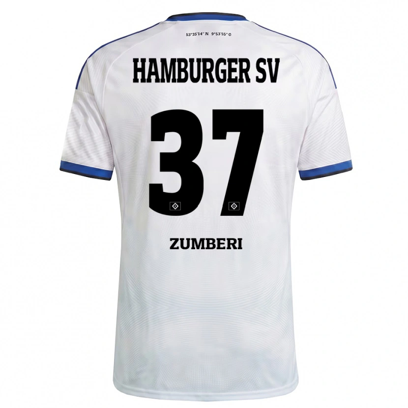 Danxen Kid Valon Zumberi #37 White Black Blue Home Jersey 2026/27 T-Shirt