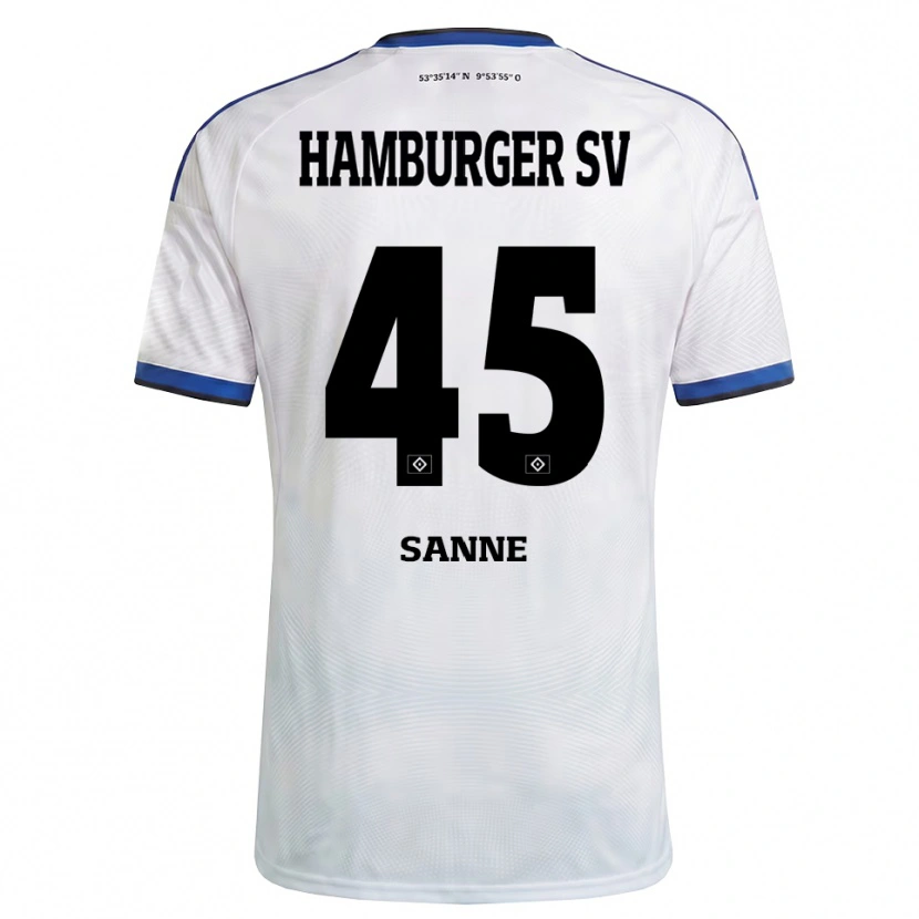 Danxen Kid Tom Sanne #45 White Black Blue Home Jersey 2026/27 T-Shirt