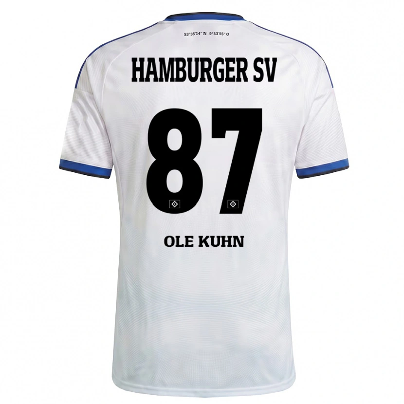 Danxen Kid Niklas Ole Kühn #87 White Black Blue Home Jersey 2026/27 T-Shirt
