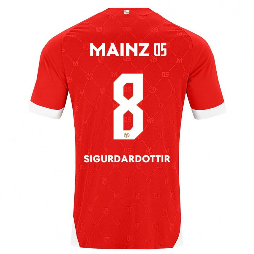 Danxen Kid Heiðrún Sigurðardóttir #8 Red White Home Jersey 2026/27 T-Shirt