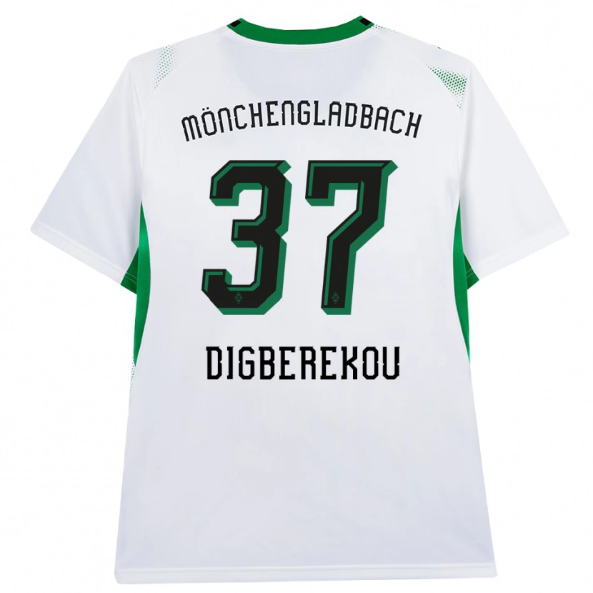Danxen Kid Ibrahim Digberekou #37 White Black Green Home Jersey 2026/27 T-Shirt