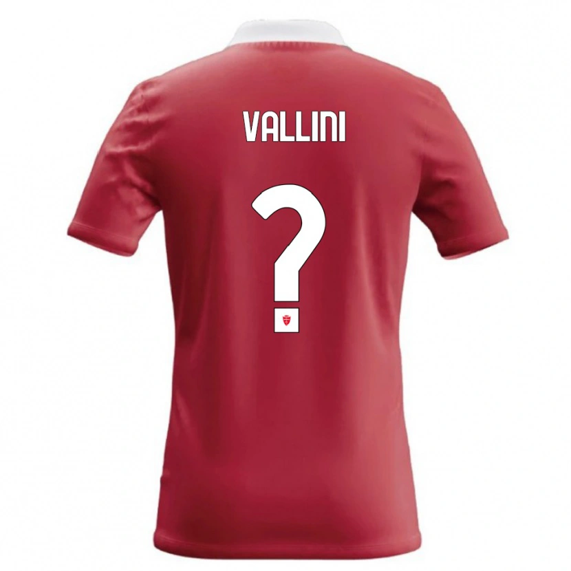 Danxen Kid Andrea Vallini #0 Red White Home Jersey 2026/27 T-Shirt