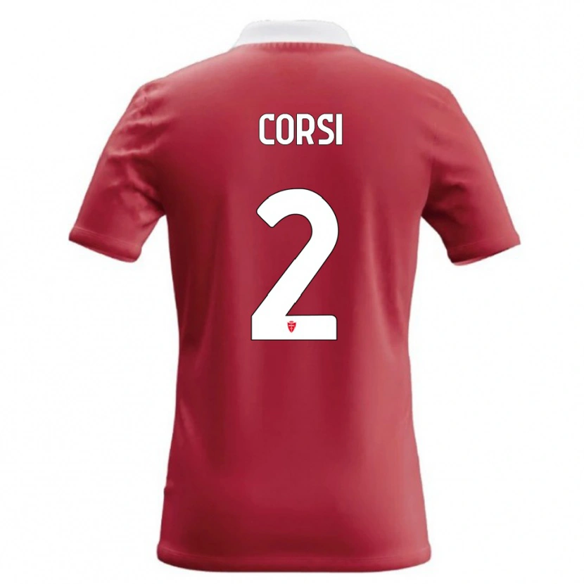 Danxen Kid Giovanni Corsi #2 Red White Home Jersey 2026/27 T-Shirt