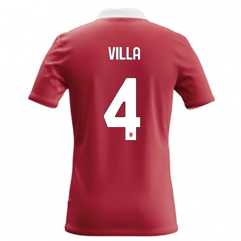 Danxen Kid Manuel Villa #4 Red White Home Jersey 2026/27 T-Shirt