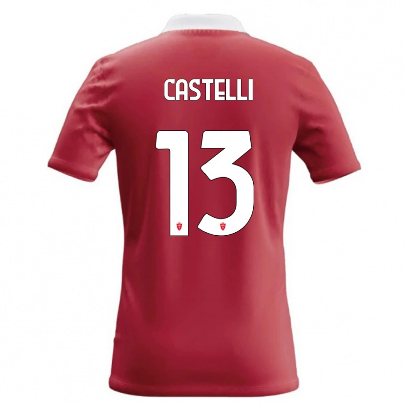 Danxen Kid Davide Castelli #13 Red White Home Jersey 2026/27 T-Shirt