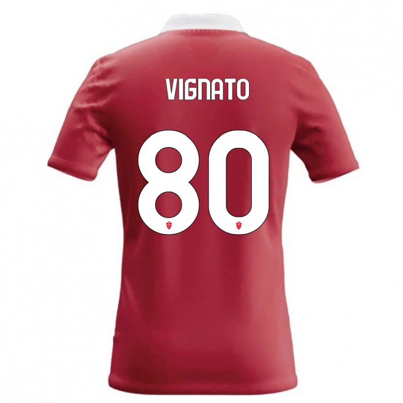 Danxen Kid Samuele Vignato #80 Red White Home Jersey 2026/27 T-Shirt