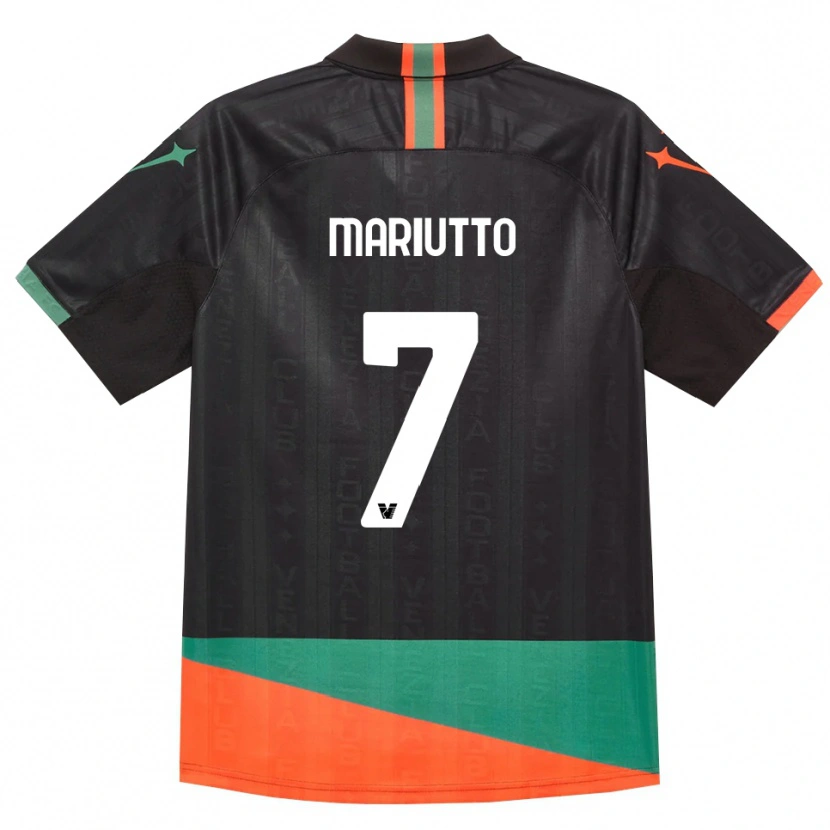 Danxen Kid Francesco Mariutto #7 Black Orange Green Home Jersey 2026/27 T-Shirt