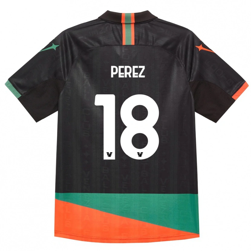 Danxen Kid Ricardo Perez #18 Black Orange Green Home Jersey 2026/27 T-Shirt