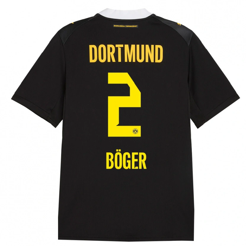 Danxen Kid Mia Böger #2 Black Red Yellow Away Jersey 2026/27 T-Shirt