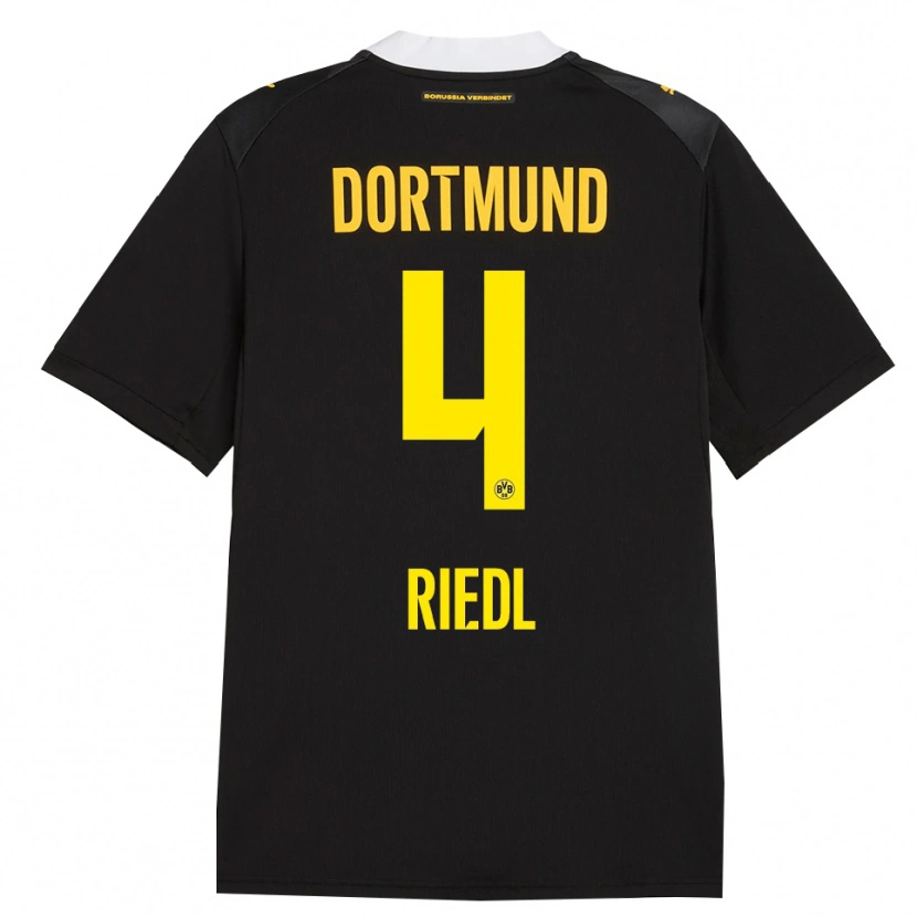 Danxen Kid Jan-Luca Riedl #4 Black Red Yellow Away Jersey 2026/27 T-Shirt