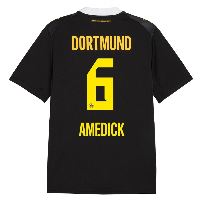 Danxen Kid Maik Amedick #6 Black Red Yellow Away Jersey 2026/27 T-Shirt