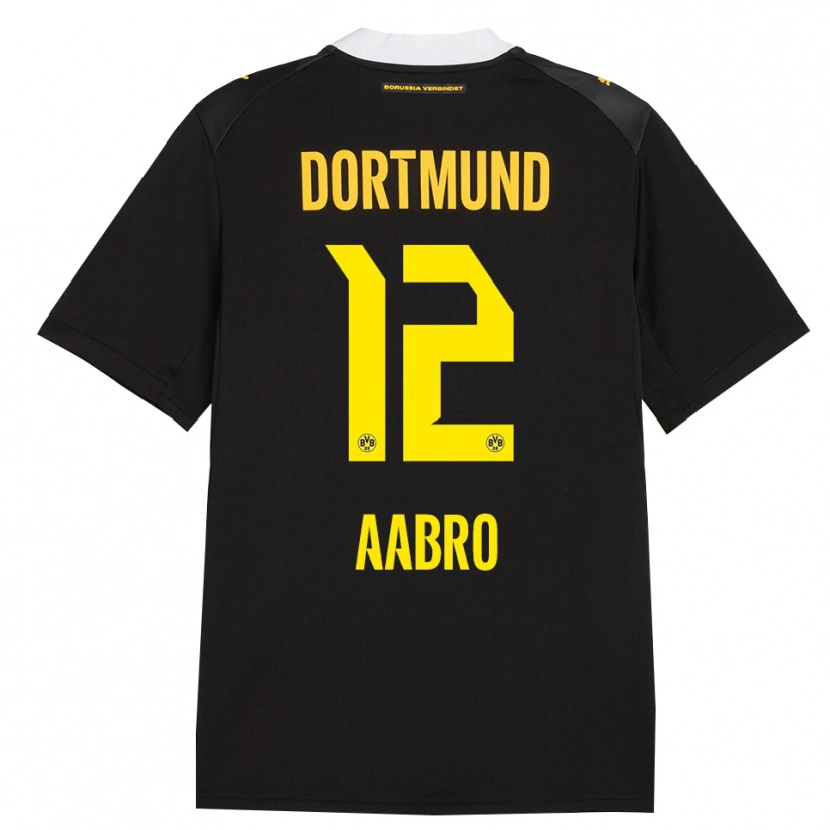 Danxen Kid Gustav Aabro #12 Black Red Yellow Away Jersey 2026/27 T-Shirt