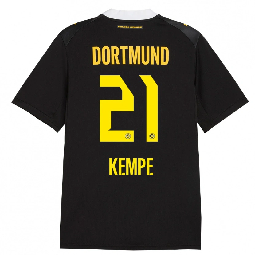 Danxen Kid Frederike Kempe #21 Black Red Yellow Away Jersey 2026/27 T-Shirt