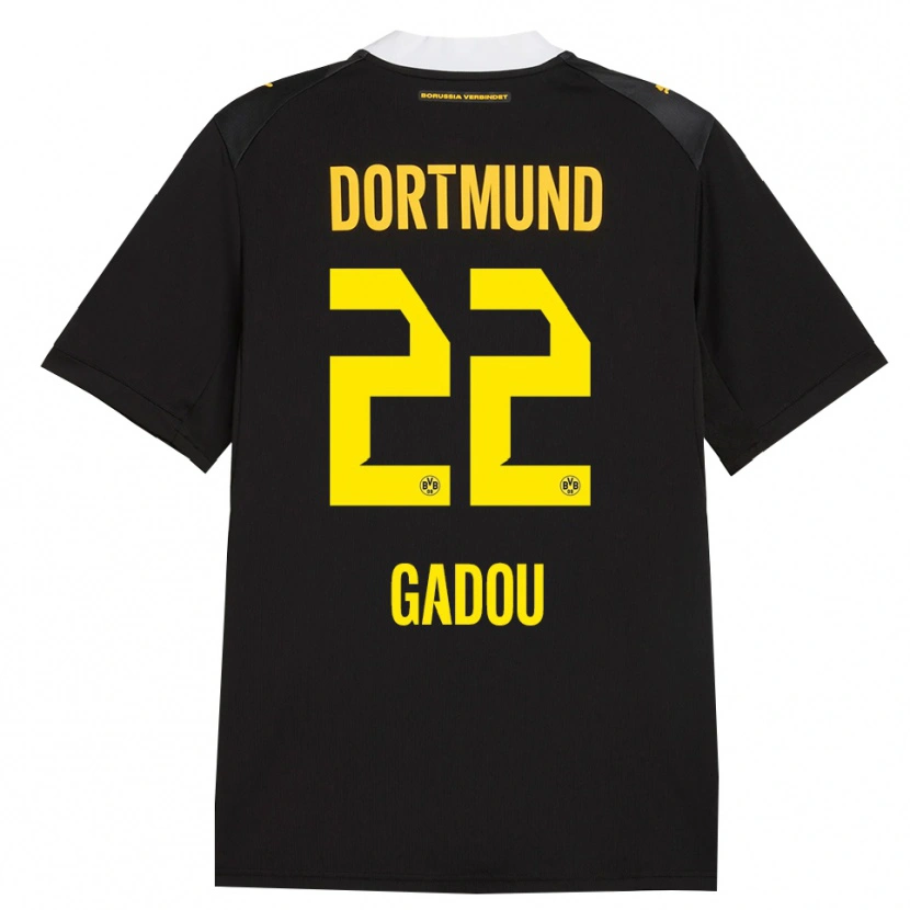 Danxen Kid Joane Gadou #22 Black Red Yellow Away Jersey 2026/27 T-Shirt