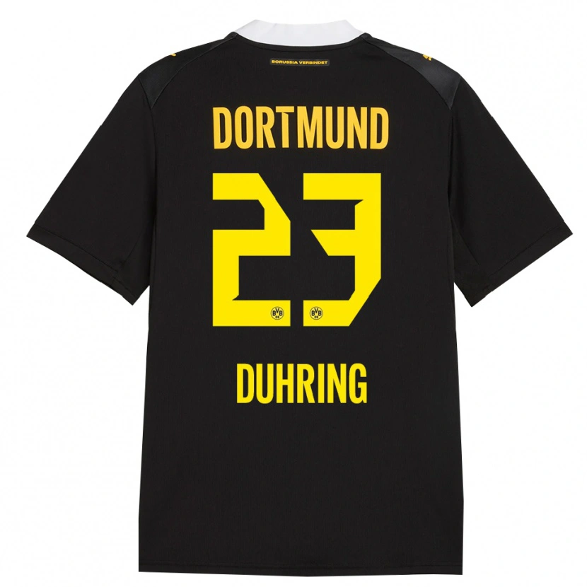 Danxen Kid Marc Niclas Duhring #23 Black Red Yellow Away Jersey 2026/27 T-Shirt