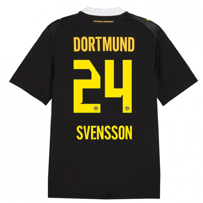 Danxen Kid Daniel Svensson #24 Black Red Yellow Away Jersey 2026/27 T-Shirt