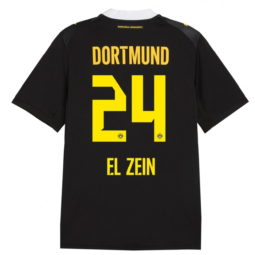 Danxen Kid Abu-Bekir Omer El-Zein #24 Black Red Yellow Away Jersey 2026/27 T-Shirt