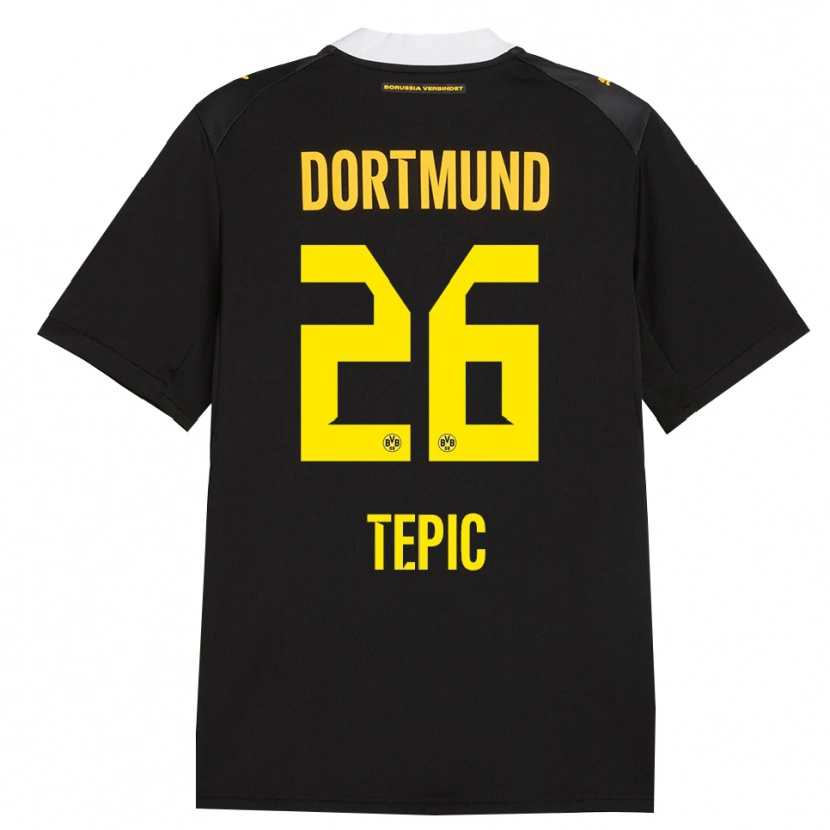 Danxen Kid Lyon Tepic #26 Black Red Yellow Away Jersey 2026/27 T-Shirt