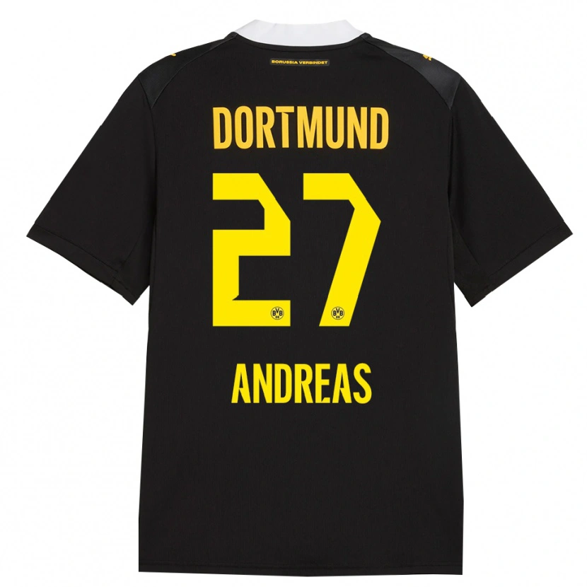 Danxen Kid Kuno Andreas #27 Black Red Yellow Away Jersey 2026/27 T-Shirt