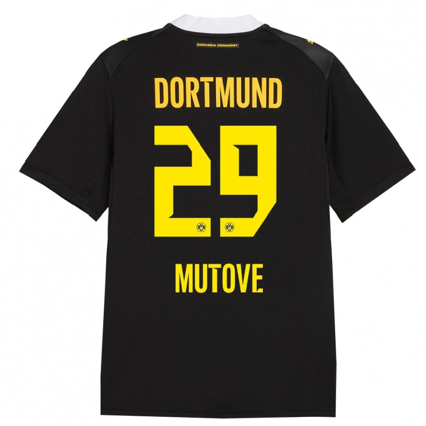 Danxen Kid Kevin Mutove #29 Black Red Yellow Away Jersey 2026/27 T-Shirt