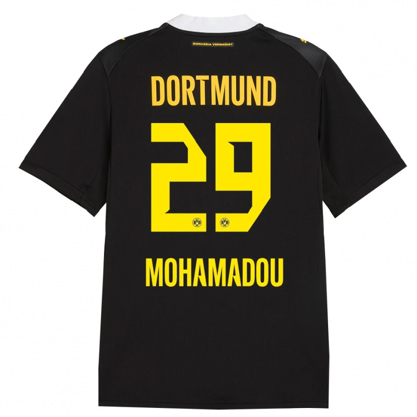 Danxen Kid Hamzath Mohamadou #29 Black Red Yellow Away Jersey 2026/27 T-Shirt