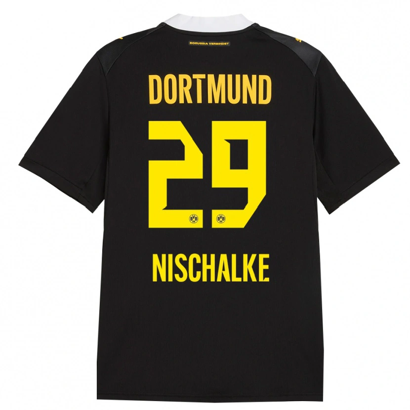 Danxen Kid Jermain Nischalke #29 Black Red Yellow Away Jersey 2026/27 T-Shirt