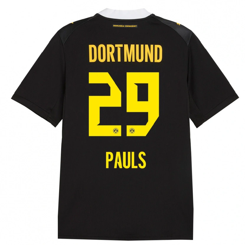 Danxen Kid Emilia Pauls #29 Black Red Yellow Away Jersey 2026/27 T-Shirt