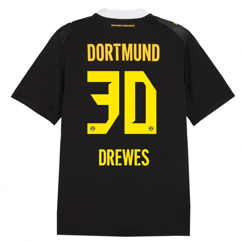 Danxen Kid Patrick Drewes #30 Black Red Yellow Away Jersey 2026/27 T-Shirt