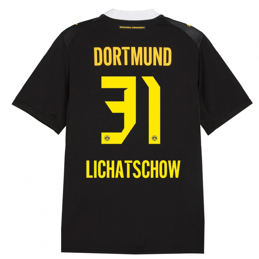 Danxen Kid Deniese Lichatschow #31 Black Red Yellow Away Jersey 2026/27 T-Shirt