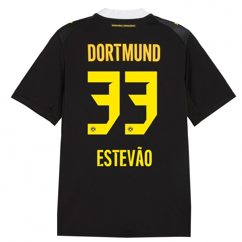Danxen Kid Tiago Estevão #33 Black Red Yellow Away Jersey 2026/27 T-Shirt