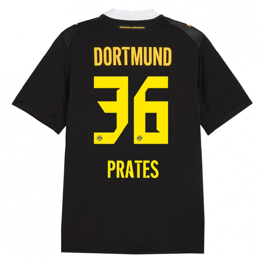 Danxen Kid Kauã Prates #36 Black Red Yellow Away Jersey 2026/27 T-Shirt
