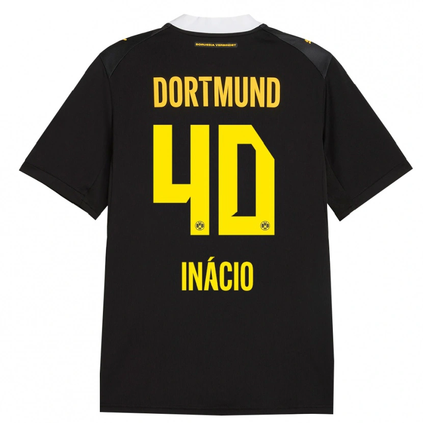 Danxen Kid Samuele Inácio #40 Black Red Yellow Away Jersey 2026/27 T-Shirt