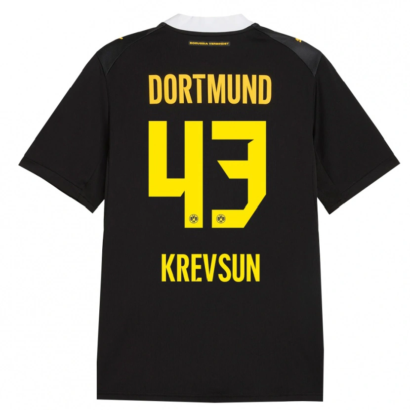 Danxen Kid Danylo Krevsun #43 Black Red Yellow Away Jersey 2026/27 T-Shirt