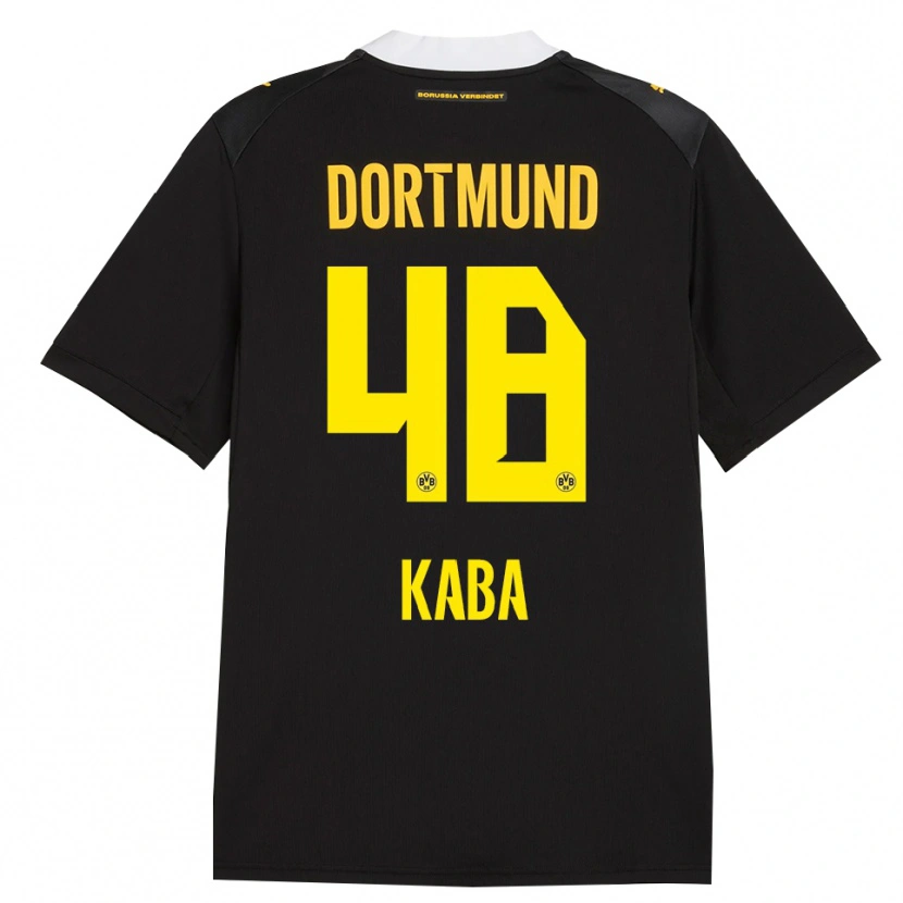 Danxen Kid Mussa Kaba #48 Black Red Yellow Away Jersey 2026/27 T-Shirt